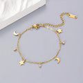 Moon-star golden bracelet